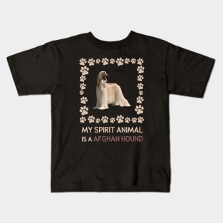 My Spirit Animal is a Afghan Hound Kids T-Shirt